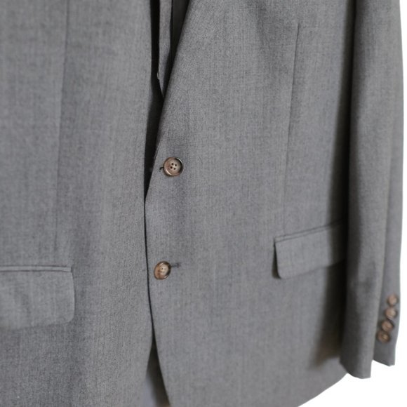 LAUREN RALPH LAUREN Grey Ultraflex Classic-Fit Wool Suit Jacket 48R & Pant 42x30 - Picture 8 of 15